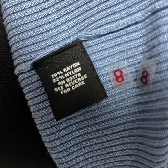 Premise blue shirt 3/4 length sleeves V-neck size L - Picture 6 of 6